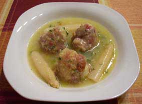 coliflor con jam�n y esp�rragos