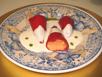 pimientos del piquillo rellenos de bonito y mascarpone