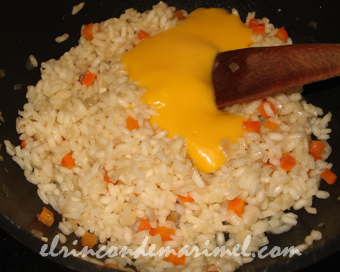 mantecar risotto de calabaza