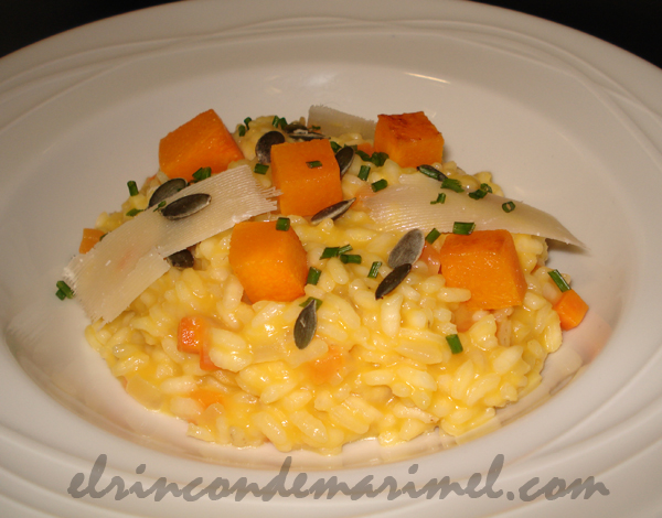 risotto de calabaza y zanahoria