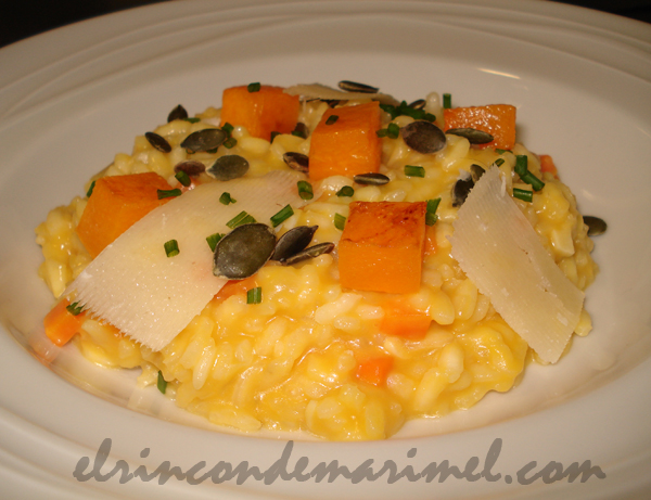 risotto de calabaza y zanahoría
