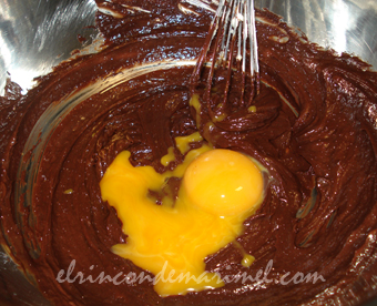 masa bizcocho de chocolate