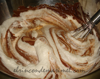 masa bizcocho de chocolate