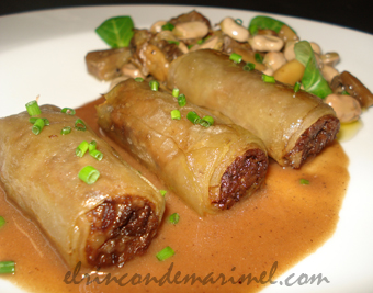 canelones de patata rellenos de rabo de toro