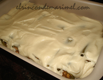 canelones de soja texturizada con bechamel de coliflor