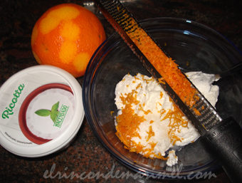 ricotta con naranja