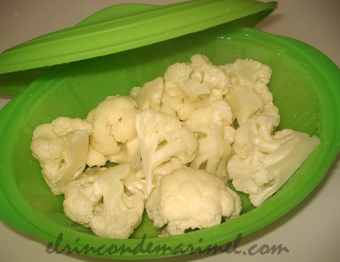 coliflor al microondas