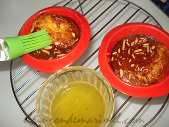 pastelitos de cottage y naranja