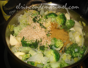 crema de puerros y brocoli