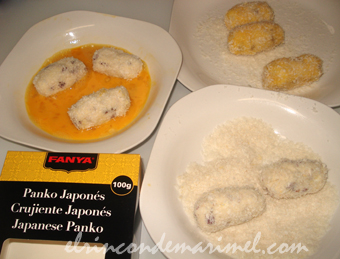 rebozamos las croquetas de jamón