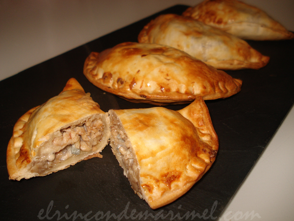 empanadillas de soja texturizada y queso Gorgonzola