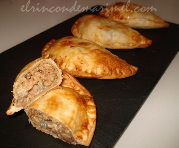 empanadillas de soja texturizada y queso Gorgonzol