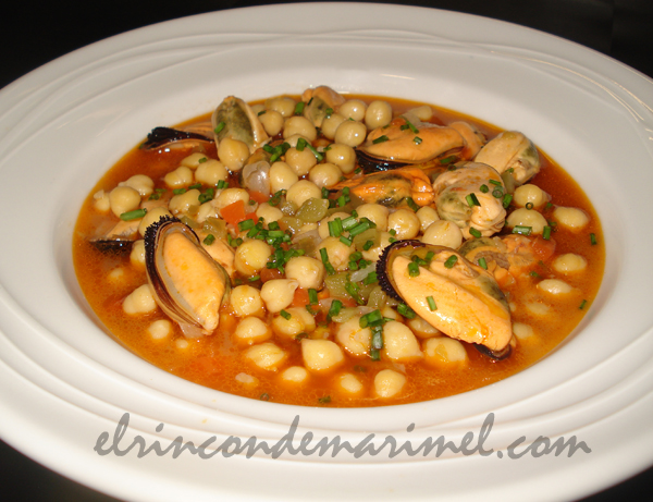 garnazos con mejillones