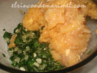 pollo y espinacas