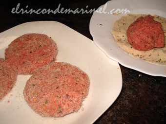  hamburguesa de garbanzos y remolacha