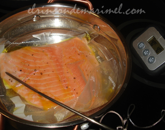 salmón cocinado a baja temperatura