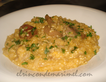 guiso de lentejas rojas con quinoa