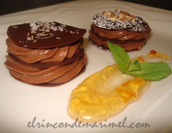 milhojas de chocolate