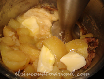 cremoso de patata y hongos