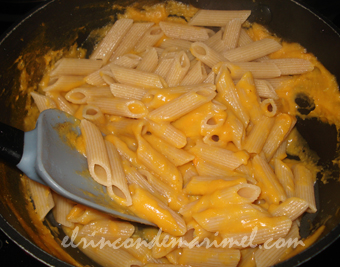 pasta con crema de calabaza asada