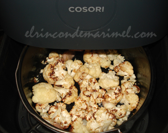 coliflor en freidora de aire