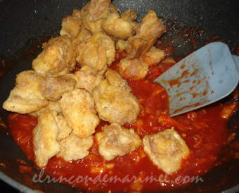 pollo kimchi y miel