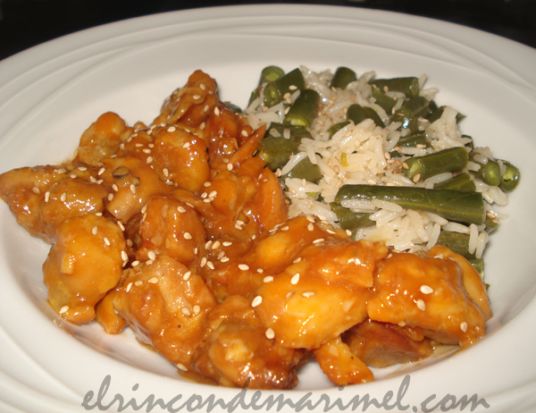 pollo a la naranja estilo oriental