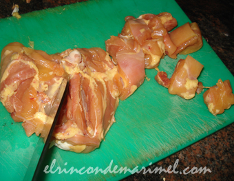 muslos de pollo