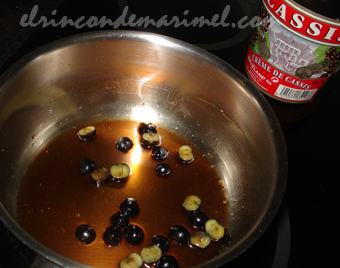 caramelo de licor de Cassis