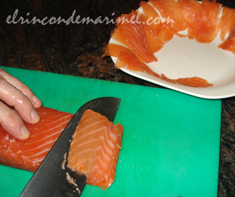 salmón marinado