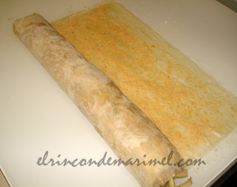 elaborando un strudel
