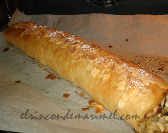 strudel saliendo del horno