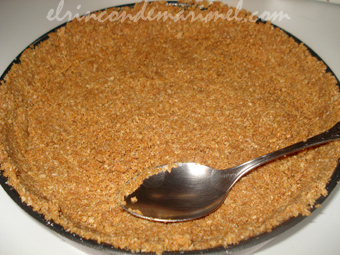fondo tarta con galletas