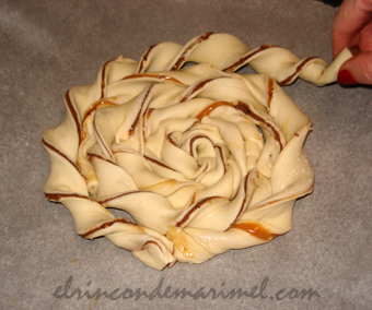 tarta espiral de hojaldre 