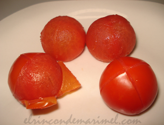 pelar tomates