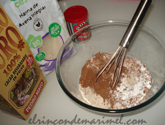 masa bizcocho de chocolate