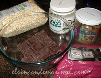 ingredientes turron chocolate