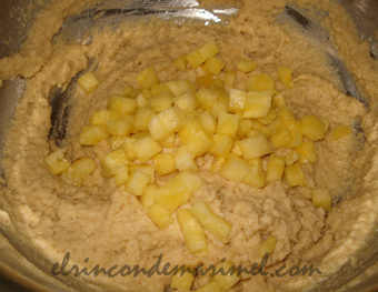 masa bizcocho piña y coco