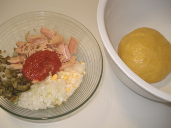 relleno y masa de empanadillas