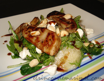 ensalada de foie con melón