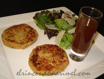 hamburguesas de garbanzos y veerduras