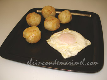 bolitas de patata con chistorra