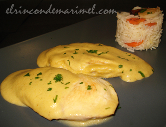pollo al curry con arroz basmati