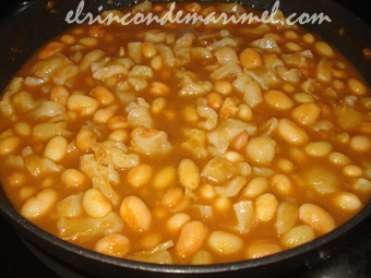 pochas con callos de bacalao
