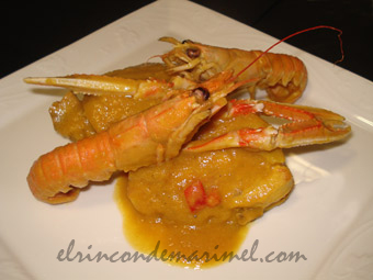Pollo con cigalas