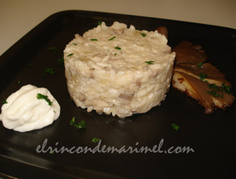 risotto de setas e Idiazábal