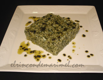 risotto verde con bacalao