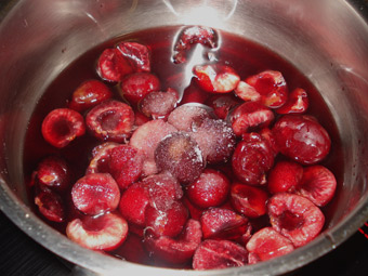 salsa de cerezas