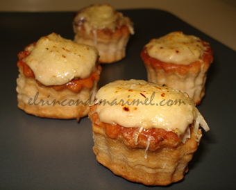 volovanes gratinados rellenos de setas